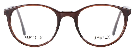 Spetex M 9149 49 Medium Brown Unisex Eyeglasses