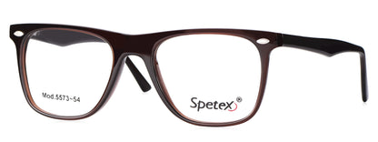 Spetex 5573 54 Medium Brown Unisex Eyeglasses